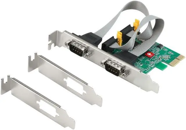 Alt view image 2 of 6 - SIIG 2 Port DP Cyber RS-232 2S PCIe Card - 250Kbps - ASIX AX99100 Chipset - PCI Express Base Specification 2.0 Compliant