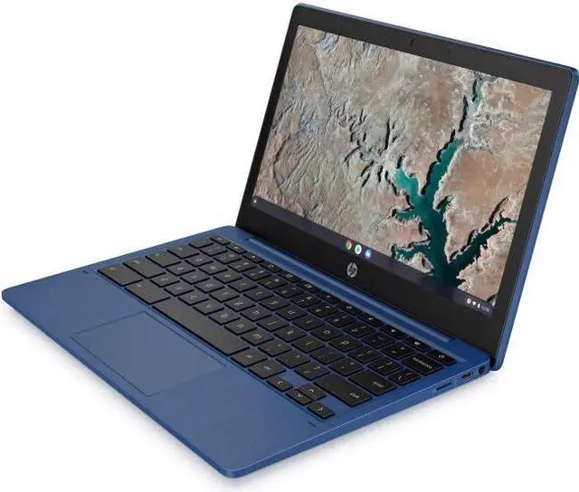 Alt view image 8 of 20 - HP Chromebook 11a-na0060nr 11.6-in HD Touch 4GB 32GB Indigo Blue