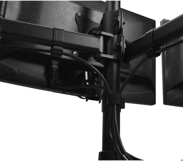 Alt view image 7 of 10 - SIIG Articulated Freestanding Triple Monitor Desk Stand - 13"-27"