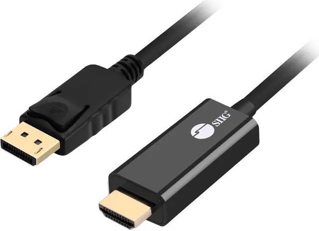 Alt view image 5 of 16 - SIIG DisplayPort 1.2 to HDMI 10ft Cable 4K/30Hz - 10 ft DisplayPort/HDMI A/V Cable for Audio/Video Device, HDTV, PC, Monitor, Notebook, Desktop Computer - First End: 1 x 20-pin DisplayPort Male Digita