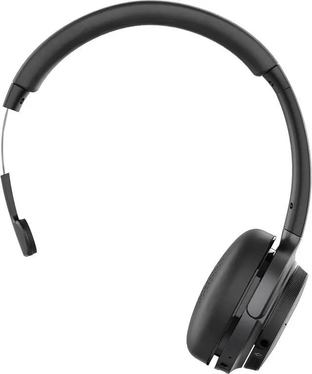 Alt view image 2 of 20 - V7 Wireless Mono Headset On Ear Gray/Black (HB605M)