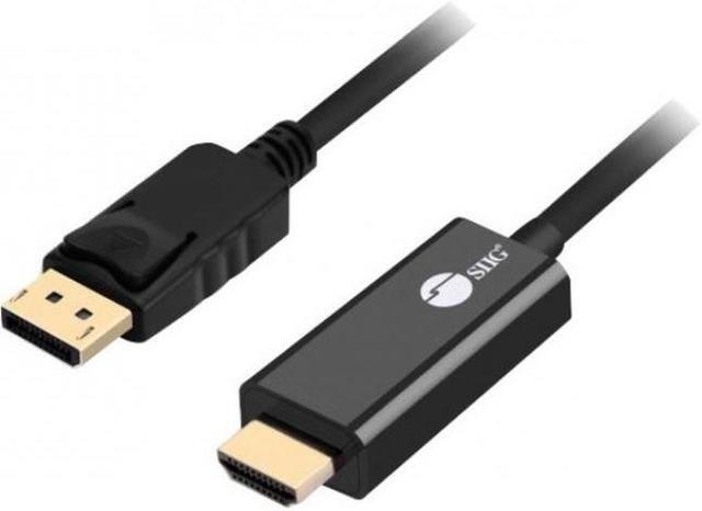 Alt view image 4 of 20 - siig displayport 1.2 to hdmi 1.4 passive cable 4k @30hz - dp to hdmi male to male adapter cable - hdcp - 6 feet