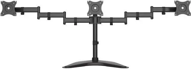Alt view image 10 of 10 - SIIG Articulated Freestanding Triple Monitor Desk Stand - 13"-27"