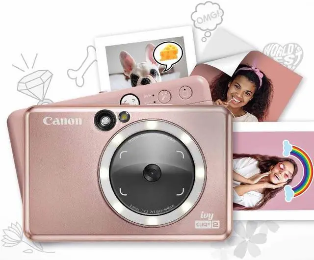 Alt view image 14 of 20 - Canon IVY CLIQ+2 8 Megapixel Instant Digital Camera Rose Gold 4519C001