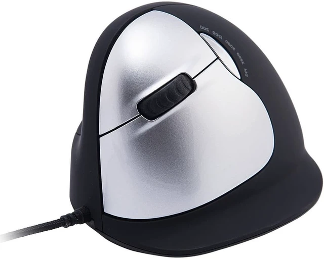 Alt view image 5 of 8 - R-Go HE Mouse Ergonomic Wired Medium Left Hand RGOHELELA