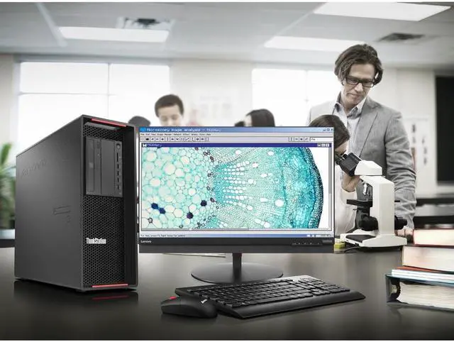 Alt view image 5 of 12 - Lenovo ThinkStation P720 30BA00HBUS Workstation - 2 x Intel Xeon Silver Deca-core (10 Core) 4210R 2.40 GHz - 32 GB DDR4 SDRAM RAM - 1 TB SSD - Tower - Windows 10 Pro for Workstations 64-bit - Serial A