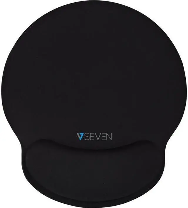 Alt view image 2 of 9 - V7 Visco Foam Non-Skid Mouse Pad With Wrist Pillow Black (MP03BLK)