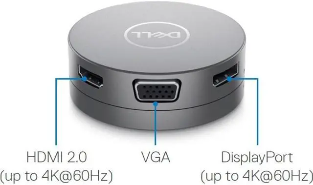 Alt view image 4 of 13 - Dell DA310 USB-C Mobile Adapter DELLDA310