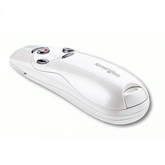 Main image of Kensington Presenter Expert Wireless with Red Laser - Pearl White - Wireless - Radio Frequency - 2.40 GHz - Pearl White - USB - 6 Button(s)