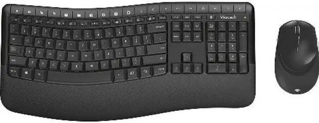 Alt view image 2 of 4 - Microsoft Wireless Comfort 5050 Desktop Keyboard & Mouse Pack of Two - USB Wireless RF Keyboard & Mouse - 16 Hot Keys - Scroll Wheel - 104 Total Keys on Keyboard - 5 Total Keys on Mouse