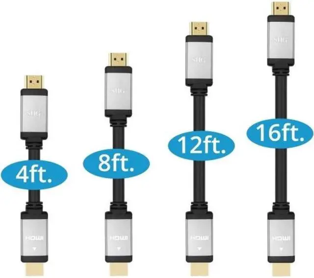 Alt view image 4 of 13 - SIIG 16' 4K High Speed HDMI Cable 18GBPS Bandwidth