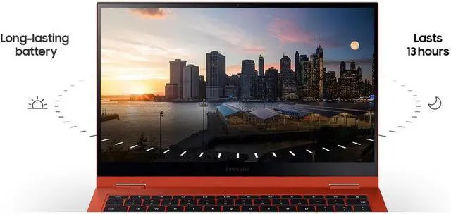 Alt view image 4 of 20 - Samsung Galaxy Chromebook 2 XE530QDA-KA2US 13.3" Touchscreen 2 in 1 Chromebook - Full HD - 1920 x 1080 - Intel Celeron 5205U 1.90 GHz - 4 GB RAM - Fiesta Red - Chrome OS - Intel UHD Graphics - 13