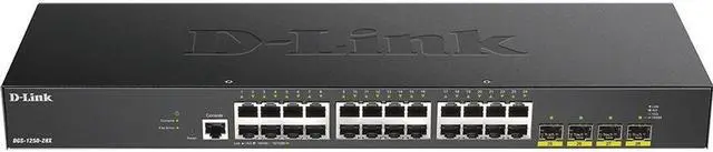 Alt view image 3 of 8 - D-Link 28 Port 10G SFP+ Managed Smart Switch DGS125028X6KV