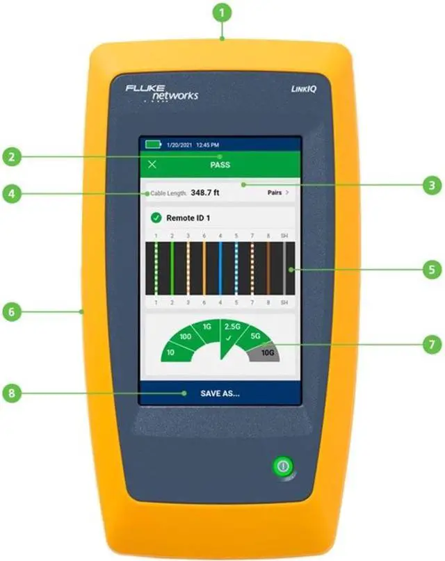 Alt view image 6 of 9 - Fluke Networks LIQ-100 LinkIQ Cable + Network Tester