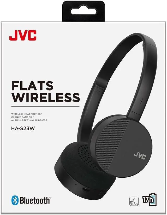 Alt view image 8 of 15 - JVC HA-S23W Headset - USB - Wireless - Bluetooth - 33 ft - 32 Ohm - 20 Hz - 20 kHz - On-ear - Black