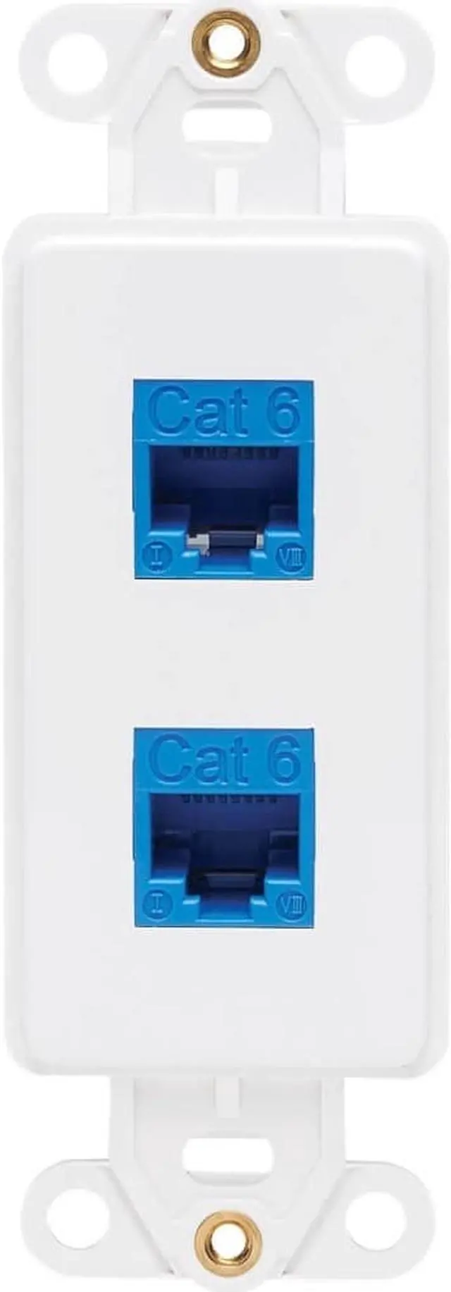 Alt view image 8 of 15 - Tripp Lite Center Plate Insert Decora Style - Vertical 2 Ports