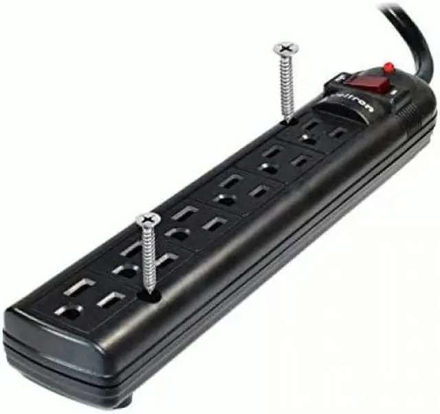 Alt view image 16 of 20 - THIS 6 OUTLET PLASTIC POWER STRIP HAS 750 JOULES, EMI/RFI FILTER AND A 25FT POWE