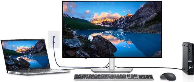 Alt view image 6 of 20 - Dell U2722DE 27" QHD Monitor LED-backlit USB-C Hub 8ms 16:9 350 cd/m² 1000:1 Anti-Glare Height Pivot Swivel Tilt No Base