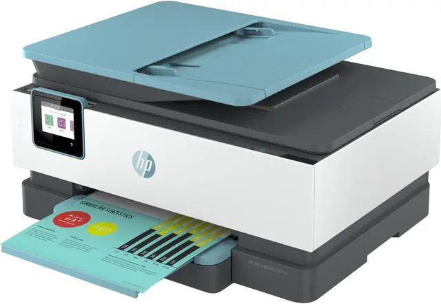 Alt view image 9 of 13 - HP Officejet Pro 8035e Inkjet Multifunction Printer Color Oasis 1L0H7AB1H