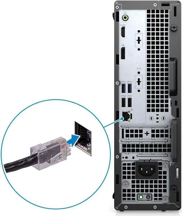 Alt view image 7 of 14 - Dell OptiPlex 3000 3080 Desktop Computer - Intel Core i5 10th Gen i5-10505 Hexa-core (6 Core) 3.20 GHz - 8 GB RAM DDR4 SDRAM - 256 GB NVMe M.2 PCI Express M.2 SSD - Small Form Factor - Black - Windows
