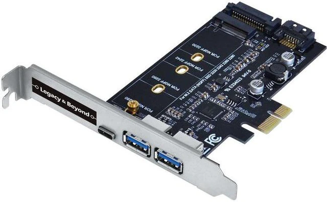 Alt view image 5 of 5 - SIIG USB 3.0 Type-C & Type-A 3-Port PCIe Card with M.2 SATA SSD Adapter