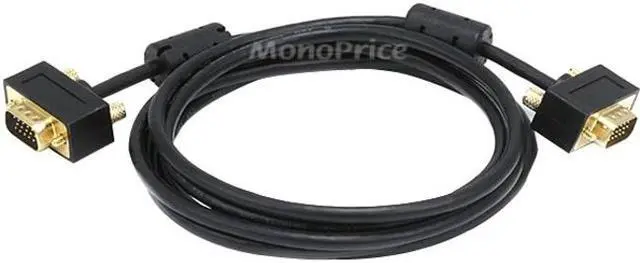 Alt view image 5 of 9 - Monoprice Inc. 6Ft Slim Super Vga M/M Monitor Cable