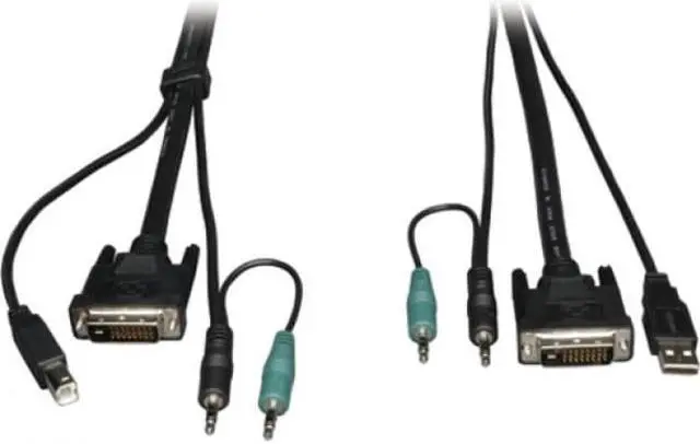 Alt view image 5 of 9 - Tripp Lite 15Ft Cable Kit For Secure Dvi / Usb / Audio Kvm Switches