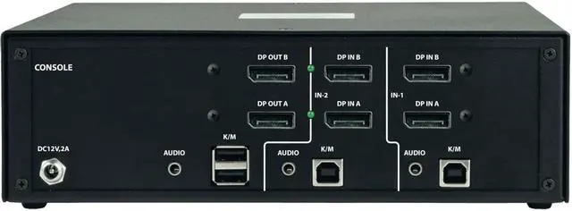 Alt view image 7 of 20 - Tripp Lite 2-Port NIAP PP3.0-Certified DisplayPort KVM Switch B002ADP2A2