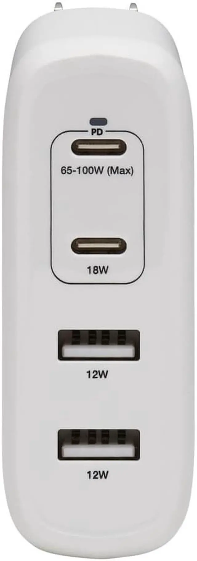 Alt view image 11 of 13 - Tripp Lite USB C Wall Charger 4Port Compact 100W PD3.0 White U280W04100C2G