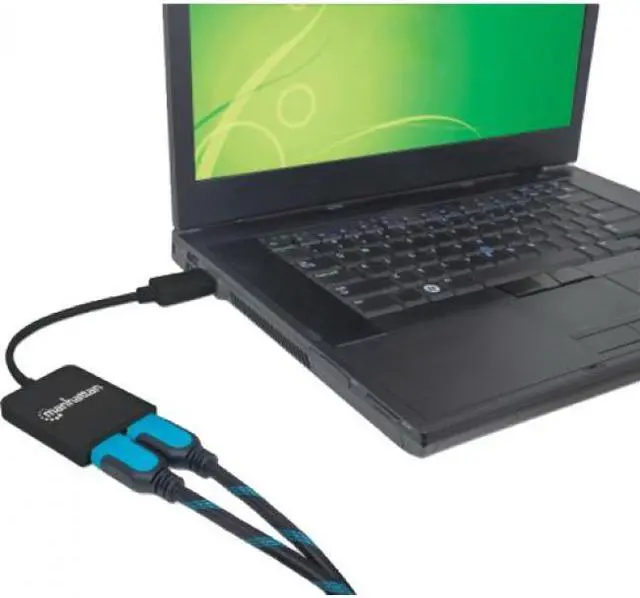 Alt view image 3 of 6 - Manhattan Displayport To 2-Port Hdmi Splitter Hub With Mst