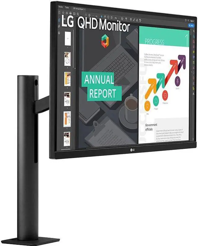 Alt view image 8 of 10 - LG Ergo 27BN88Q-B - LED monitor - 27" - 2560 x 1440 QHD - IPS - 350 cd/m2 - 1000:1 - HDR10 - 5 ms - 2xHDMI, DisplayPort, USB-C - Speakers - Black Texture