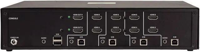 Alt view image 3 of 20 - Tripp Lite 4-Port Dual-Monitor Secure KVM Switch TAA B002AUH2A4