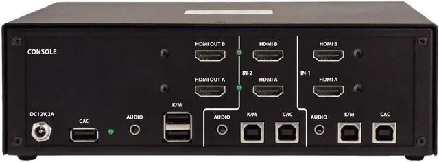 Alt view image 7 of 20 - Tripp Lite 2-Port Dual-Monitor Secure KVM Switch B002AUH2AC2