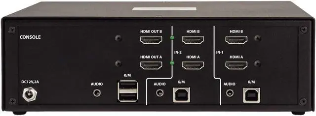 Alt view image 3 of 16 - Tripp Lite 2-Port Dual-Monitor Secure KVM Switch TAA B002AUH2A2