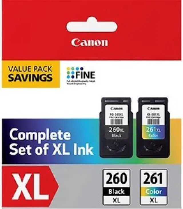 Alt view image 5 of 17 - Canon PG-260XL Black & CL-261XL Color Ink Cartridge Value Pack for PIXMA TS5320