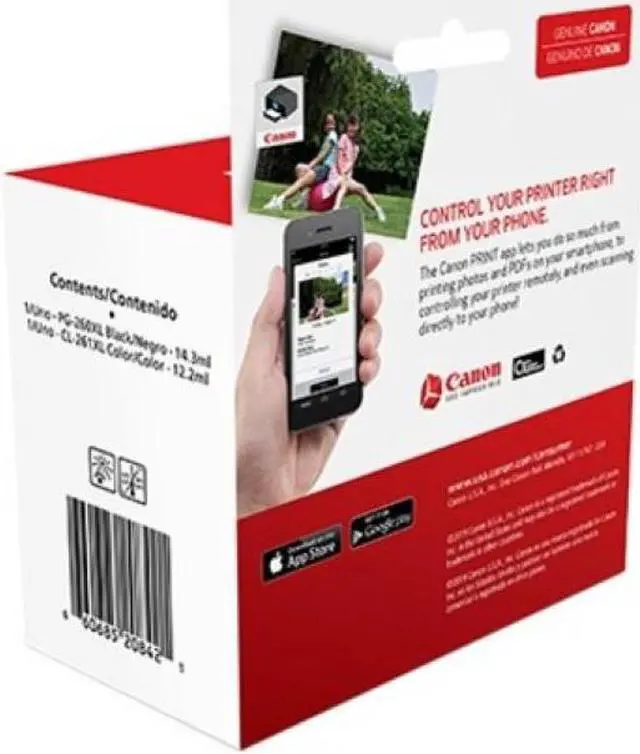 Alt view image 6 of 17 - Canon PG-260XL Black & CL-261XL Color Ink Cartridge Value Pack for PIXMA TS5320