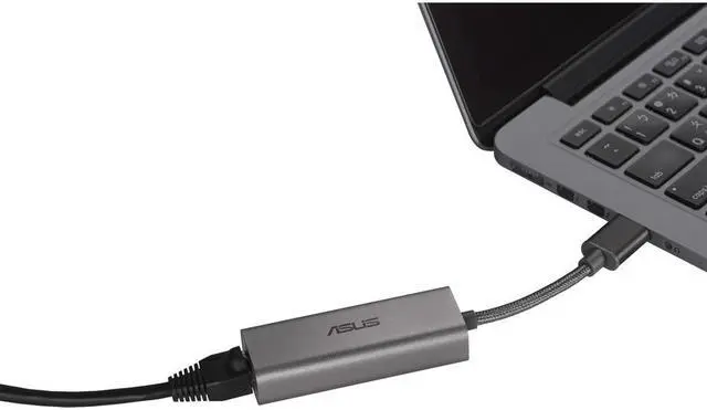 Alt view image 2 of 20 - Asus USB-C2500 2.5Gigabit Ethernet Adapter - USB 3.2 (Gen 1) Type A - 1 Port(s) - 1 - Twisted Pair