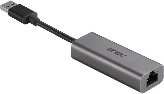 Alt view image 3 of 20 - Asus USB-C2500 2.5Gigabit Ethernet Adapter - USB 3.2 (Gen 1) Type A - 1 Port(s) - 1 - Twisted Pair