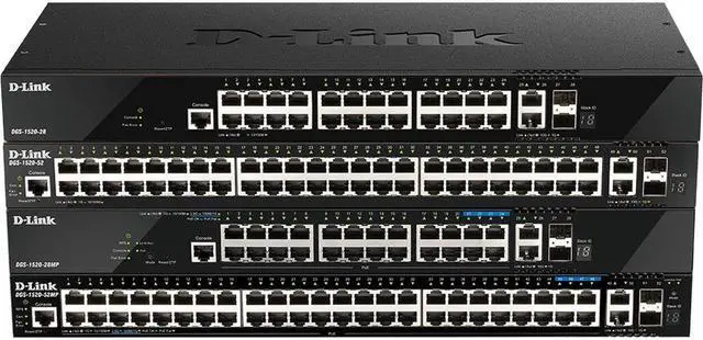 Alt view image 3 of 9 - D-Link DGS-1520-28MP Layer 3 Switch DGS152028MP