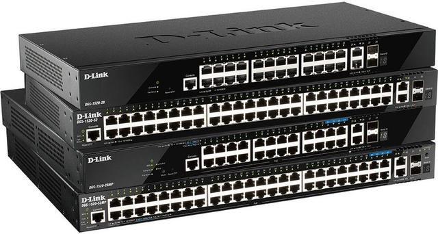 Alt view image 2 of 15 - D-Link DGS-1520-52 Layer 3 Switch - 50 Ports - Manageable - 3 Layer Supported - Modular - 51.20 W Power Consumption - Twisted Pair, Optical Fiber - 1U High - Rack-mountable - Lifetime Limited Warranty