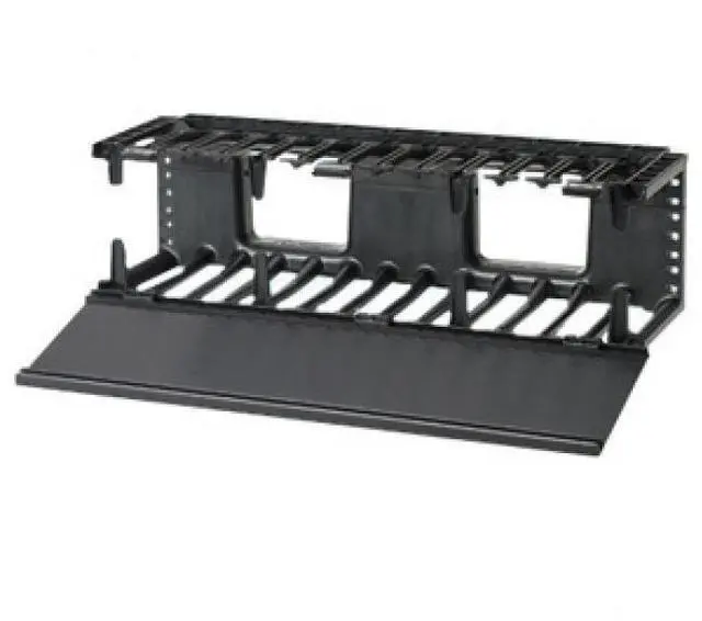 Alt view image 6 of 7 - Panduit NMF2  NetManager HC Horizontal Single-Sided Manager - 2RU - Black - Includes Manager, cover, hardware kit  - ABS Body Material - PVC Cover Material