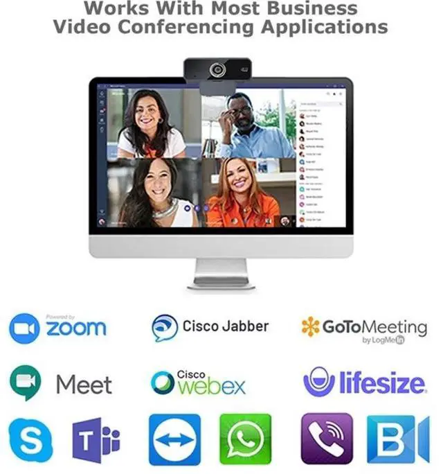 Alt view image 7 of 20 - Adesso CyberTrack 6S Webcam 8 Megapixel 30 fps USB 2.0 CYBERTRACK6S