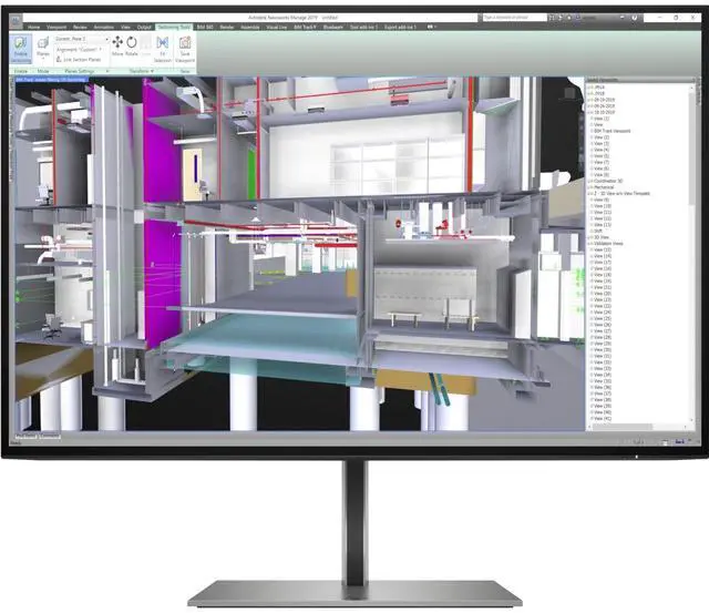 Alt view image 3 of 6 - HP Z24u G3 WUXGA 24" FHD 60HZ IPS Color LED Display Monitor (1C4Z6AA#ABA)