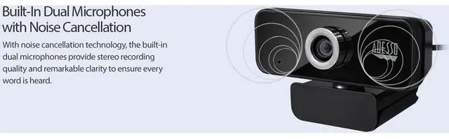 Alt view image 5 of 20 - Adesso CyberTrack 6S Webcam 8 Megapixel 30 fps USB 2.0 CYBERTRACK6S