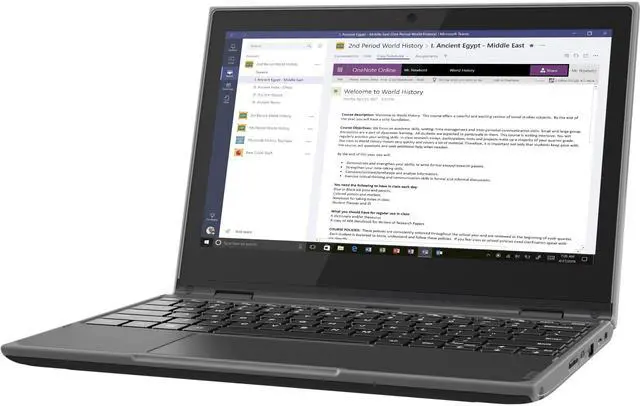 Alt view image 6 of 9 - Lenovo 300e 82GK001PUS 11.6" Touchscreen Laptop AMD 3015e 4GB 64GB eMMC W10P