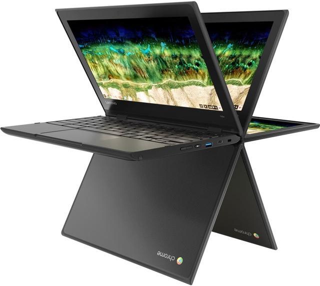 Alt view image 6 of 11 - Lenovo 500e Chromebook 2nd Gen 81MC004WUS 11.6" Touchscreen 2 in 1 Chromebook - HD - 1366 x 768 - Intel Celeron N4120 Quad-core (4 Core) 1.10 GHz - 4 GB RAM - 32 GB Flash Memory - Gray