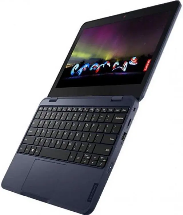 Alt view image 3 of 10 - Lenovo 100w Gen 3 82HY0009US 11.6" Netbook - HD - 1366 x 768 - AMD 3015e Dual-core (2 Core) 1.20 GHz - 4 GB RAM - 64 GB Flash Memory - Abyss Blue - Windows 10 Pro - AMD Radeon Graphics - Twisted