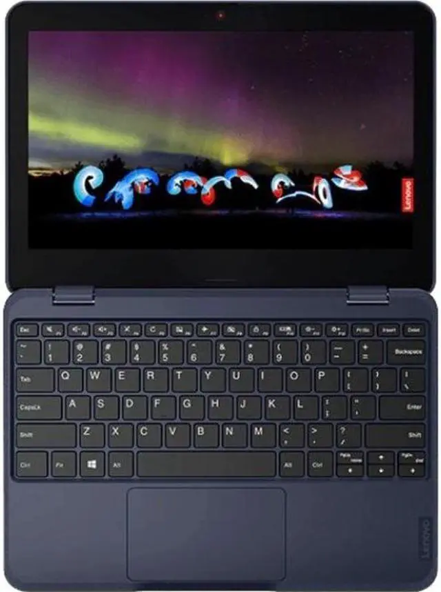 Alt view image 4 of 10 - Lenovo 100w Gen 3 82HY0009US 11.6" Netbook - HD - 1366 x 768 - AMD 3015e Dual-core (2 Core) 1.20 GHz - 4 GB RAM - 64 GB Flash Memory - Abyss Blue - Windows 10 Pro - AMD Radeon Graphics - Twisted