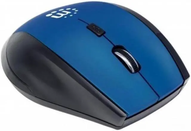 Alt view image 8 of 12 - MANHATTAN 179294 Curve Wireless Optical Mouse (Blue/Black)