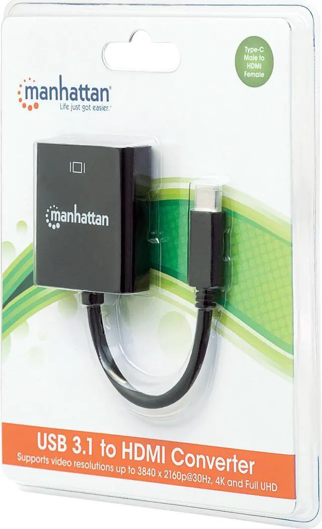 Alt view image 12 of 20 - Manhattan Superspeed+ Usb-C 3.1 To Hdmi Converter